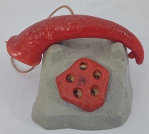 X-337 VINTAGE 1960'S EMPIRE TOYS THE FLINTSTONES TELEPHONE 