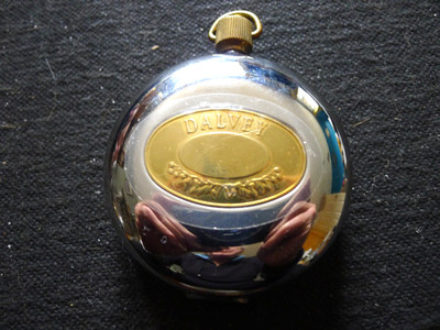 DALVEY Voyager Chromed Qtz  70mm Hunter Pocket Alarm Watch. Working. .VGC..