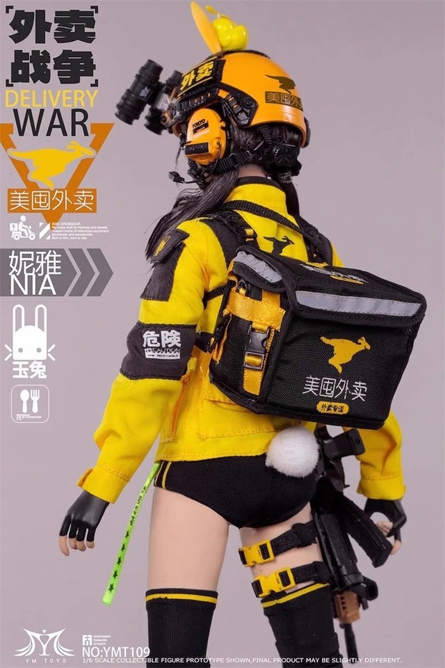 YMTOYS 1/6 YMT109 Food Delivery War Rider Nia Female Action Figure Model InStock