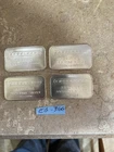 4 ENGLEHARD 1 OZ. .999 FINE SILVER BARS