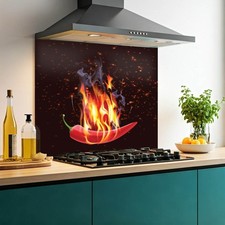 Printed Glass Kitchen Splashback | 6mm Toughened Heat Resistant Glass | No.2140
