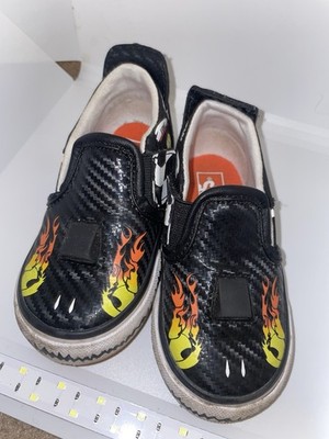 Toddler NASCAR Checker And Flame Vans Skate shoes Retro