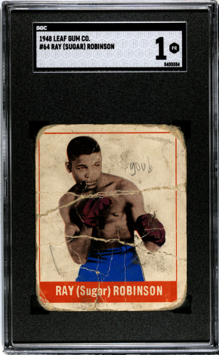 1948 Leaf Gum Co. 64 Ray (Sugar) Robinson - SGC 1 (Pencil)