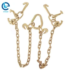 Chain V Bridle 36" + RJT Hook Tow Truck Winch Cable Wrecker Recovery Grab Chain