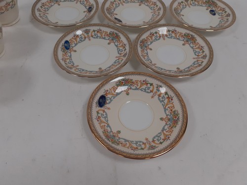 Aynsley Henley Bone China Tea Set for 6 Cups and Saucers & Side Plates England - Picture 6 of 9