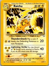 Raichu 21/64 Rare Neo Revelation Pokemon Unlimited Damaged on eBay