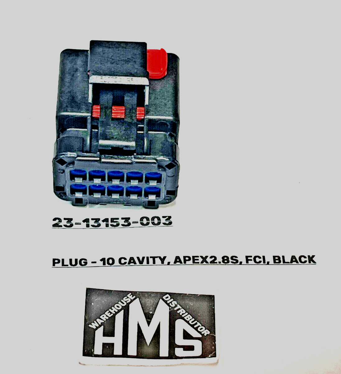 23-13153-003 FREIGHTLINER. PLUG - 10 CAVITY, APEX2.8S, FCI, BLACK