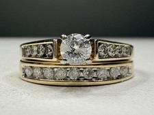 Lady's Diamond Wedding Set 18 Diamonds .54 Carat T.W. 14K Yellow Gol CP7030216 