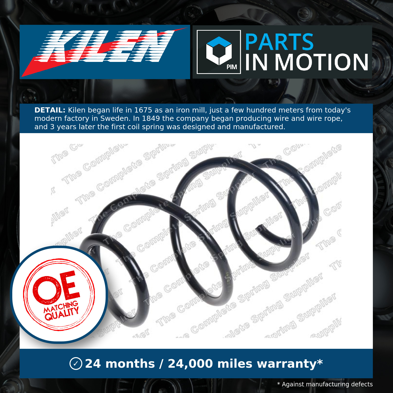 Coil Spring fits MINI CONVERTIBLE COOPER F57 2.0 Front 2014 on Suspension Kilen