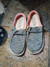Hey Dude Wendy Sox Pastels Shoes Youth Size Y2 L3 Slipon Multicolor