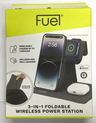 UNTESTED Fuel 3-in-1 Foldable Wireless Power Station - New/Open Box