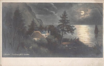 POSTCARD - CANADA - LABRADOR - VIEW FROM WEST GARDEN - MOONLIGHT - UNPOSTED
