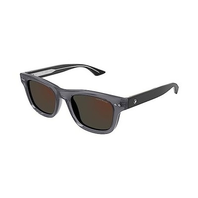 Montblanc Unisex Montblanc MB0254S Square Sunglasses [MB0254S], Gray, NEW