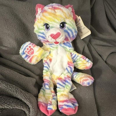 Build-A-Bear Workshop Rainbow Stripes Tiger Plush Multicolor w/ Tags 022144
