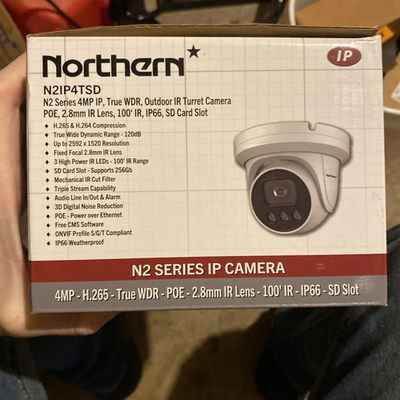 #ad Northern N2IP4TSD 4MP IP Camera True WDR Turret – New in Box $80.00