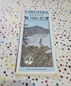 Vintage 1984-1985 Virginia Official State Highway And Transportation Map Travel