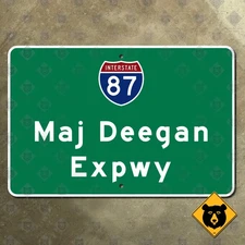 New York City Interstate 87 Major Deegan Expressway highway road sign 15x10