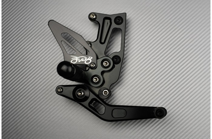 Commandes reculées racing AVDB noires pour Triumph Speed Triple 1050 de 2011 à 2016 - 3