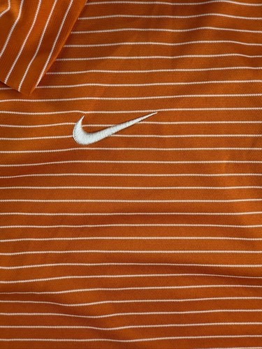 Polo Nike Dri Fit uomo XL arancione righe standard manica corta golf XLarge - Foto 2 di 8