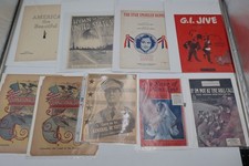 Vintage 1940s Patriotic Sheet Music 10pc Lot Star Spangled Banner GI Jive MacArt