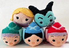 Disney Sleeping Beauty Tsum Tsum Plush Set 5 Mini 3.5  Stylized Plush Toys New