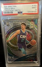 2020 Panini Spectra Lamelo  Ball RC Variation Meta Graded 9 Hornets Beautiful