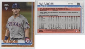 2019 Topps Chrome Orange Refractor /25 Patrick Wisdom #146 Rookie RC