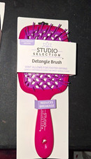2 Studio Selection Detangle Vented Paddle Brushes 1 Pink And 1 Black 7 in