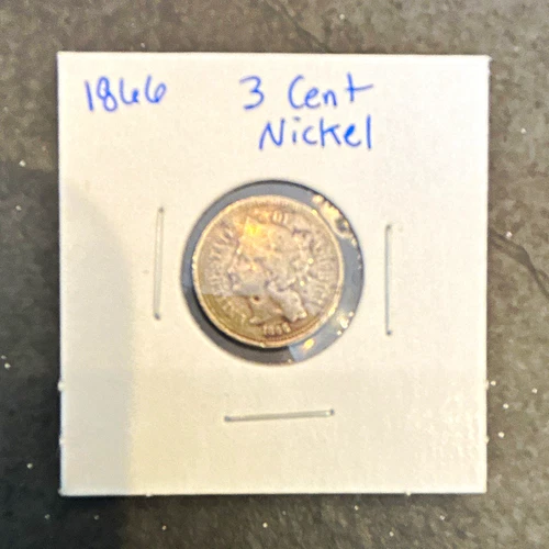 1866 Three Cent Nickel — photo from the most recent tracked eBay sale