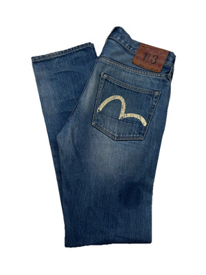 Evisu No. 3 Jeans 2010 Red Line Selvedge Custom Made 170/76A Men's