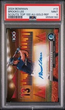 PSA 9 - 2024 Bowman Chrome BROOKS LEE Scout's Top 100 Gold Refractor AUTO 37/50