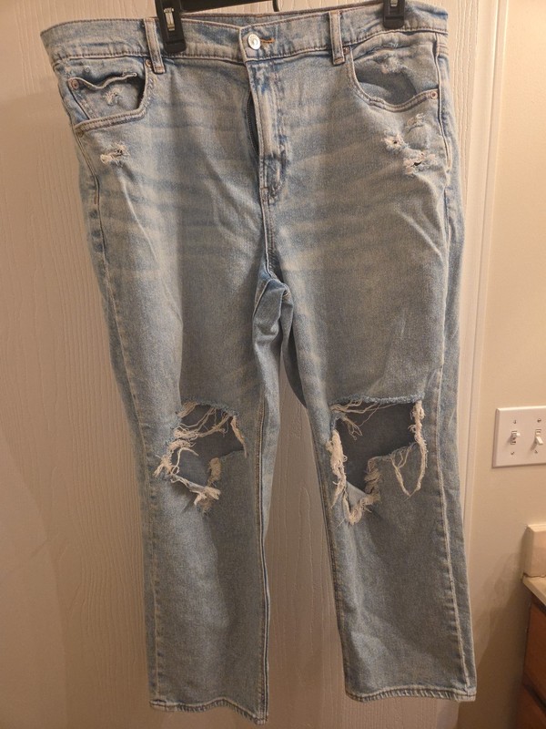 American Eagle Womens Jeans Super High Rise Ankle Straight  Size 18