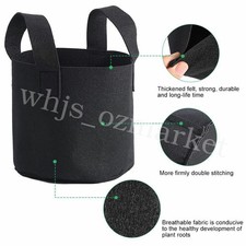 Up to 10 Fabric Plant Pots Grow Bags with Handles 3 5 7 10 Gallon — image 5