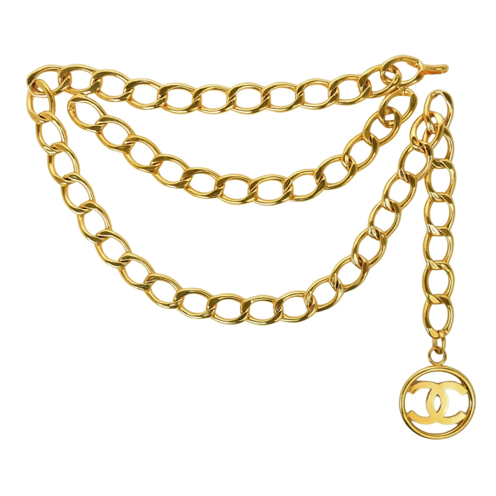 Vintage CHANEL Chain Belt Women'S G