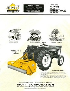 Mott Mower for International 284 sales flyer IH 2p