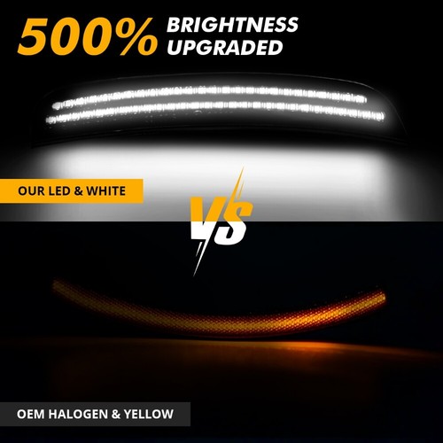 LED White For Chrysler 300 300S 300C 15-23 Smoke Fenders Bumper Side Marker Lamp - Foto 6 di 12