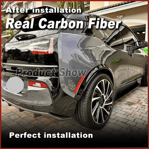 2 uds faldones laterales de carbono accesorios alerón faldones laterales se adapta a BMW i3 2014-2020 - Imagen 5 de 13