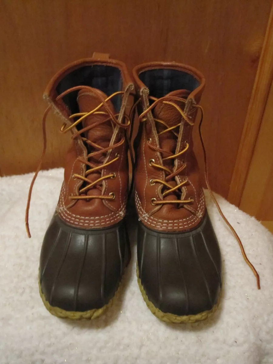 Ll bean tumbled best sale leather flannel lined boots
