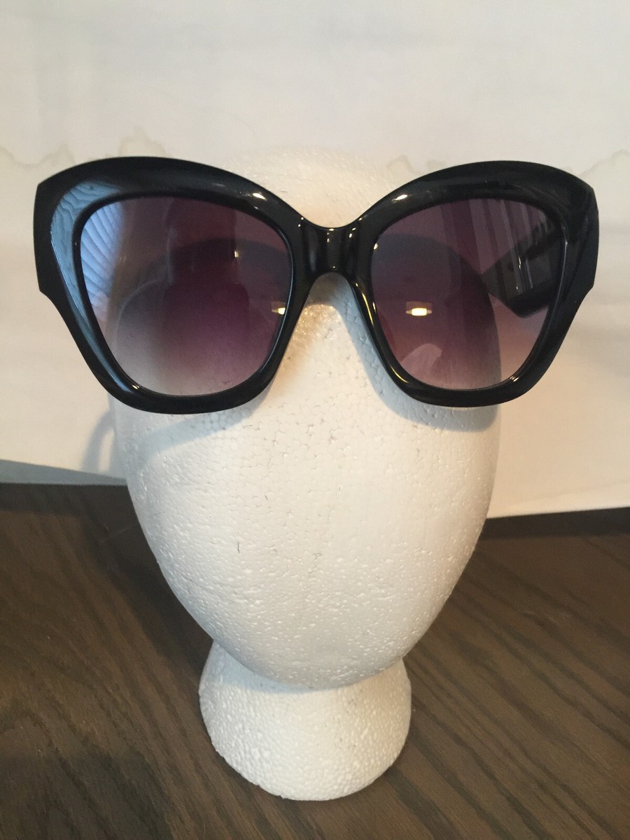Anthropologie Oversized Cat-Eye Sunglasses BLACK | eBay