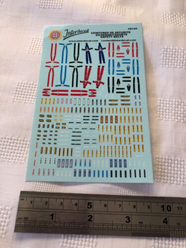 SAFETY BELTS WATERSLIDE TRANSFER DECALS - 第 1/1 張圖片