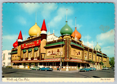 1969 Mitchell SD Corn Palace World's Only Space Age Postcard