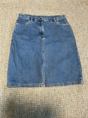 Joie De Vivre Utility Blue Denim Skirt Size 14