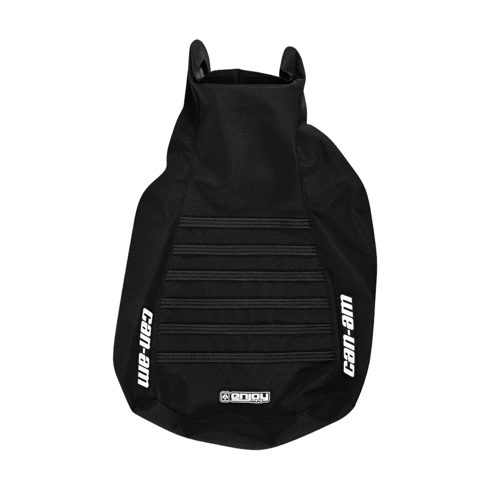 Can Am Outlander Max 450 570 650 850 1000 Seat Cover ALL BLACK - BLACK Ribs #292 - Image 3 of 4