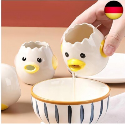 VSREI Eiertrenner Huhn, Eiertrenner Keramik, Egg Yolk Separator, Eiertrenner