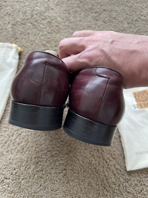 SPERONI Hand Made Mens Burgundy Leather Oxford Shoes Size 10 (EU Size 43) s-l400.jpg main image 2