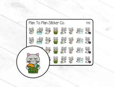 1792~~Grumpy Planner Cat Planner Stickers.