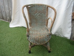Cane Rattan Wicker Chair Small Kids Size Retro Vintage Antique Ebay