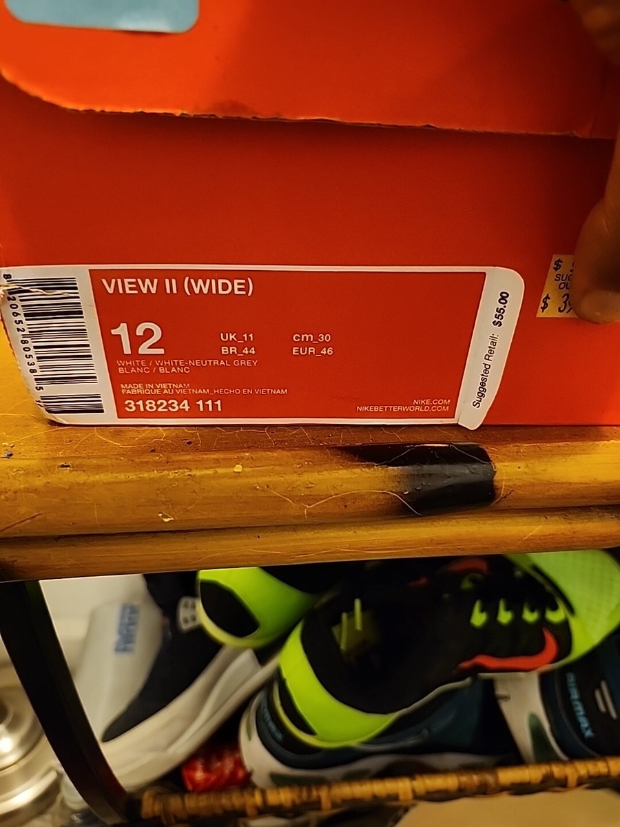 212 ＦＯＶ.ブランデ―.未開封 Size 12 - Nike View 2 Low White for sale online | eBay