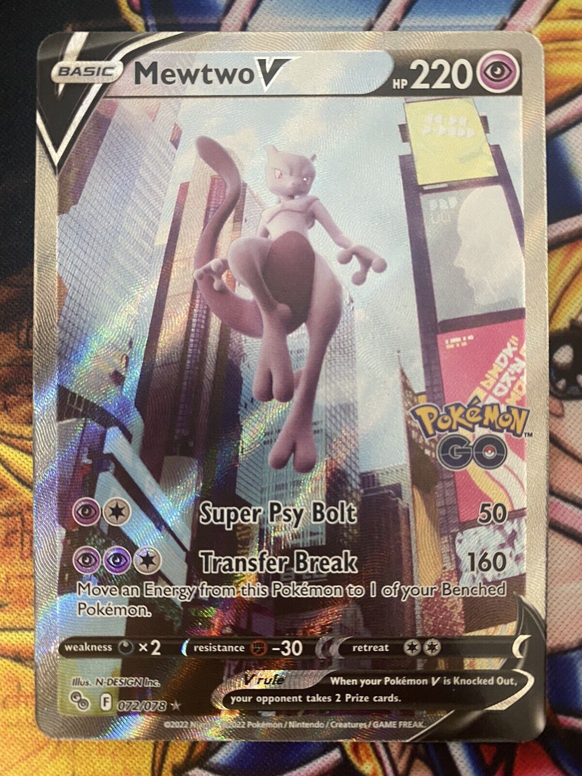 Pokemon Go Mewtwo V Full Art 72/78