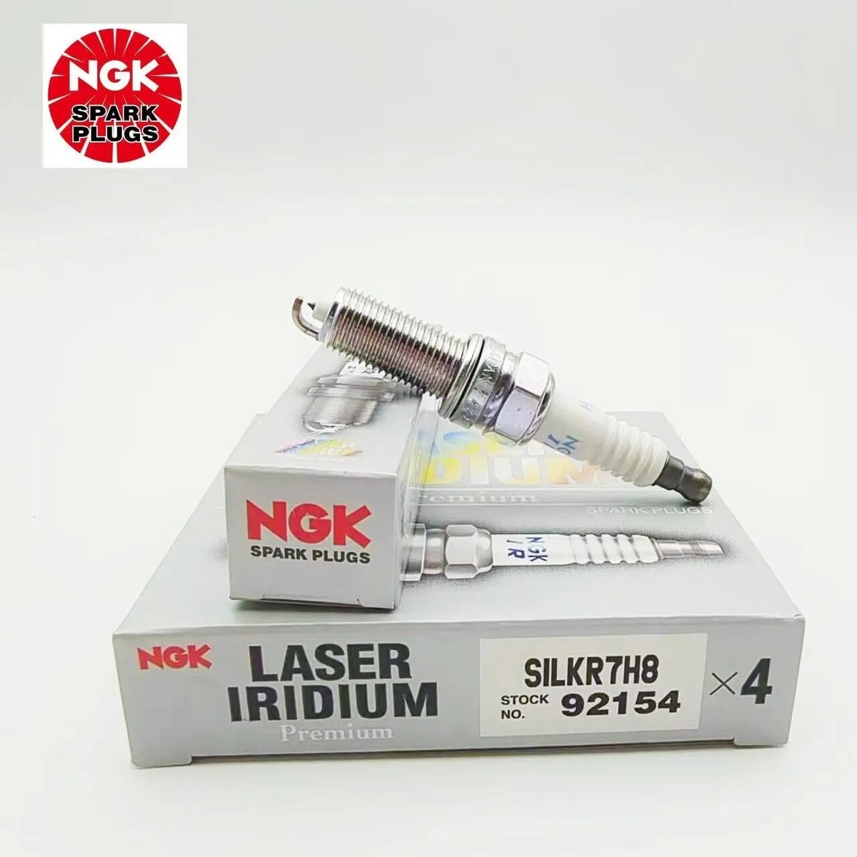 4Pcs NGK SILKR7H8 92154 Iridium Platinum Spark Plug For